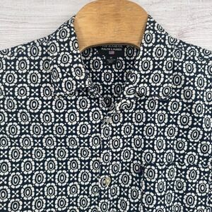 Polo Jeans Co. Ralph Lauren Shirt Medium Short Sleeve Button Up Geometric Floral